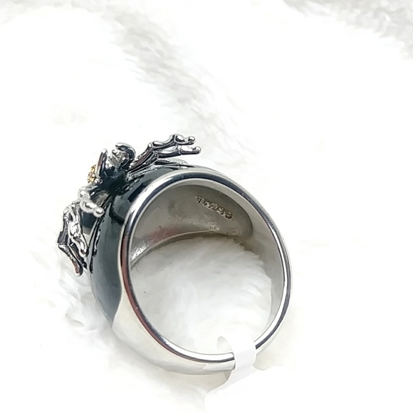 Women's Gothic Witchy Spider Ring Hypoallergenic Stainless Steel - Picture 8 of 13